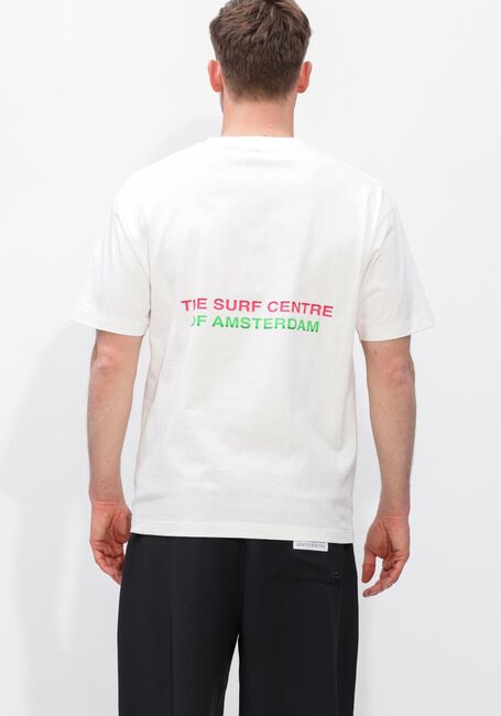 Witte NEW AMSTERDAM SURF ASSOCIATION T-shirt SURF CENTRE TEE WASHED WHITE - large