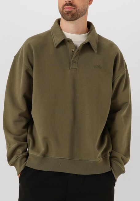 Khaki OLAF HUSSEIN Polo SIGNATURE OVERSIZED POLO - large