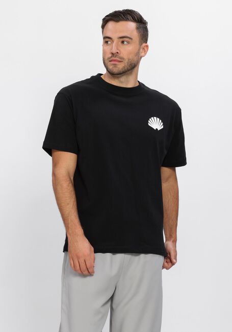 Zwarte NEW AMSTERDAM SURF ASSOCIATION T-shirt LOGO TEE BLACK/ WHITE - large