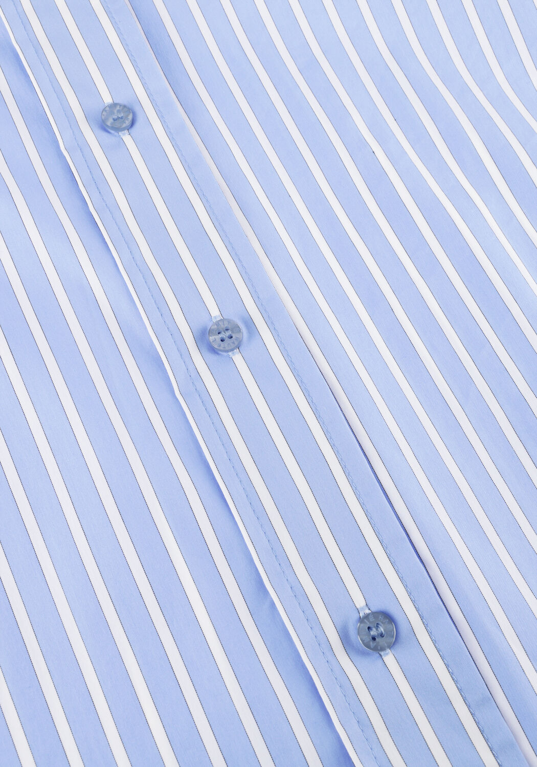 Lichtblauwe HAUTE L'AMITI&Eacute; Blouses BOW CANDY TWIST STRIPE SHIRT - large