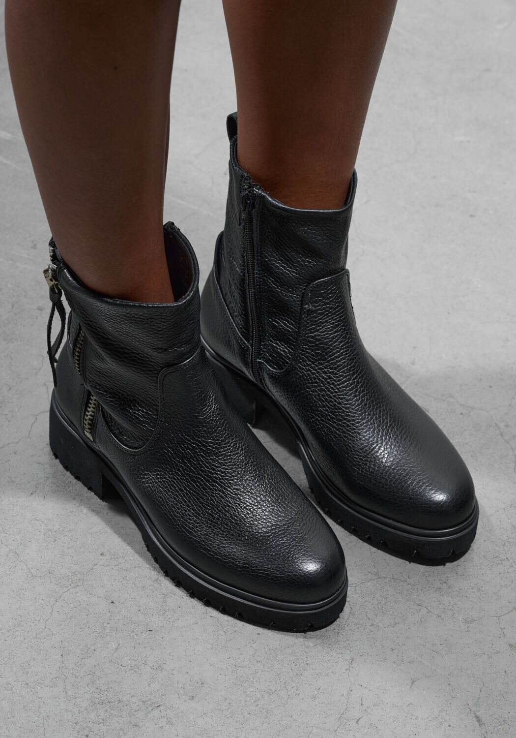 Zwarte PIEDI NUDI Enkellaarsjes SORA 03.03 - large