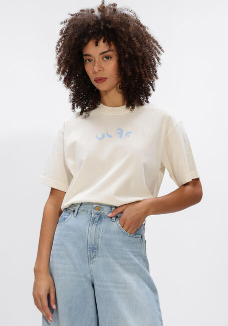 Ecru OLAF HUSSEIN T-shirt BRUSHSTROKE OLAF REGULAR TEE - large