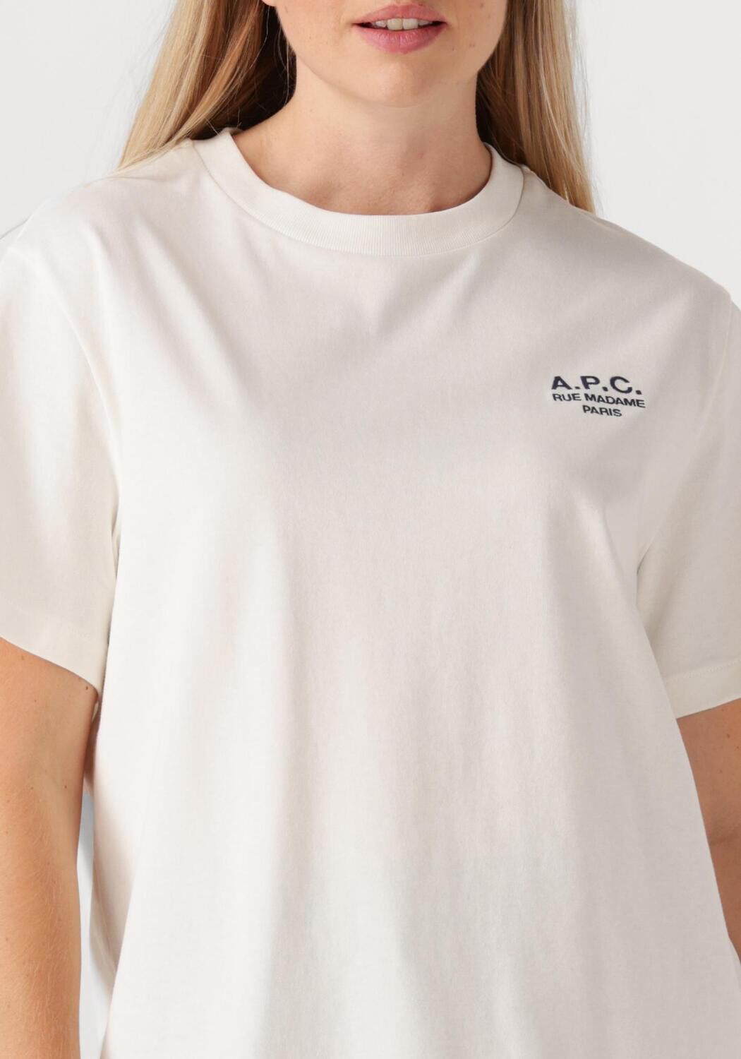 Ecru APC T-shirt T-SHIRT STANDARD RUE MADAME GOTS - large