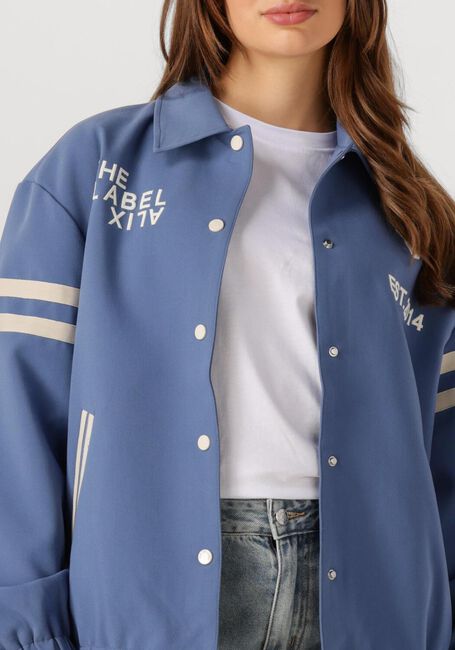 Lichtblauwe ALIX THE LABEL Jack LADIES WOVEN SPORT BOMBER - large