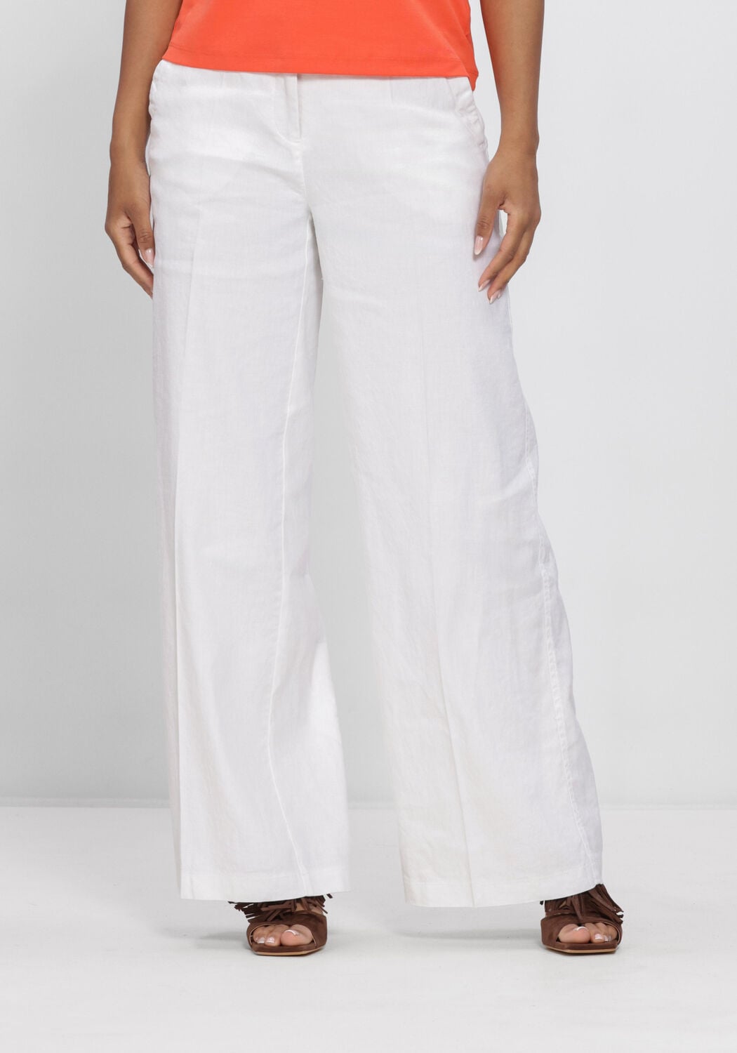 Witte CAMBIO Wijde broek ADRIENNE - large