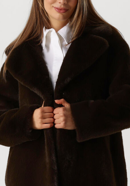 Bruine STAND STUDIO Faux fur jas CAMILLE COCOON COAT - large