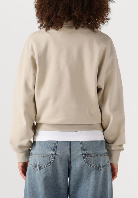 Grijze OLAF HUSSEIN Truien/vesten WMN RETRO LOGO HALF ZIP SWEAT - large