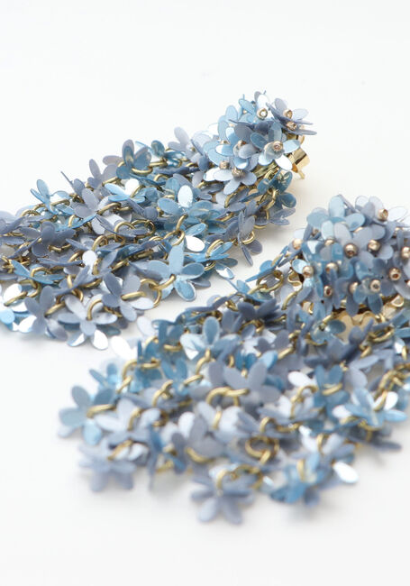 Lichtblauwe LOTT. GIOIELLI Oorbellen CE SQ SEQUIN FLOWER RAIN - large