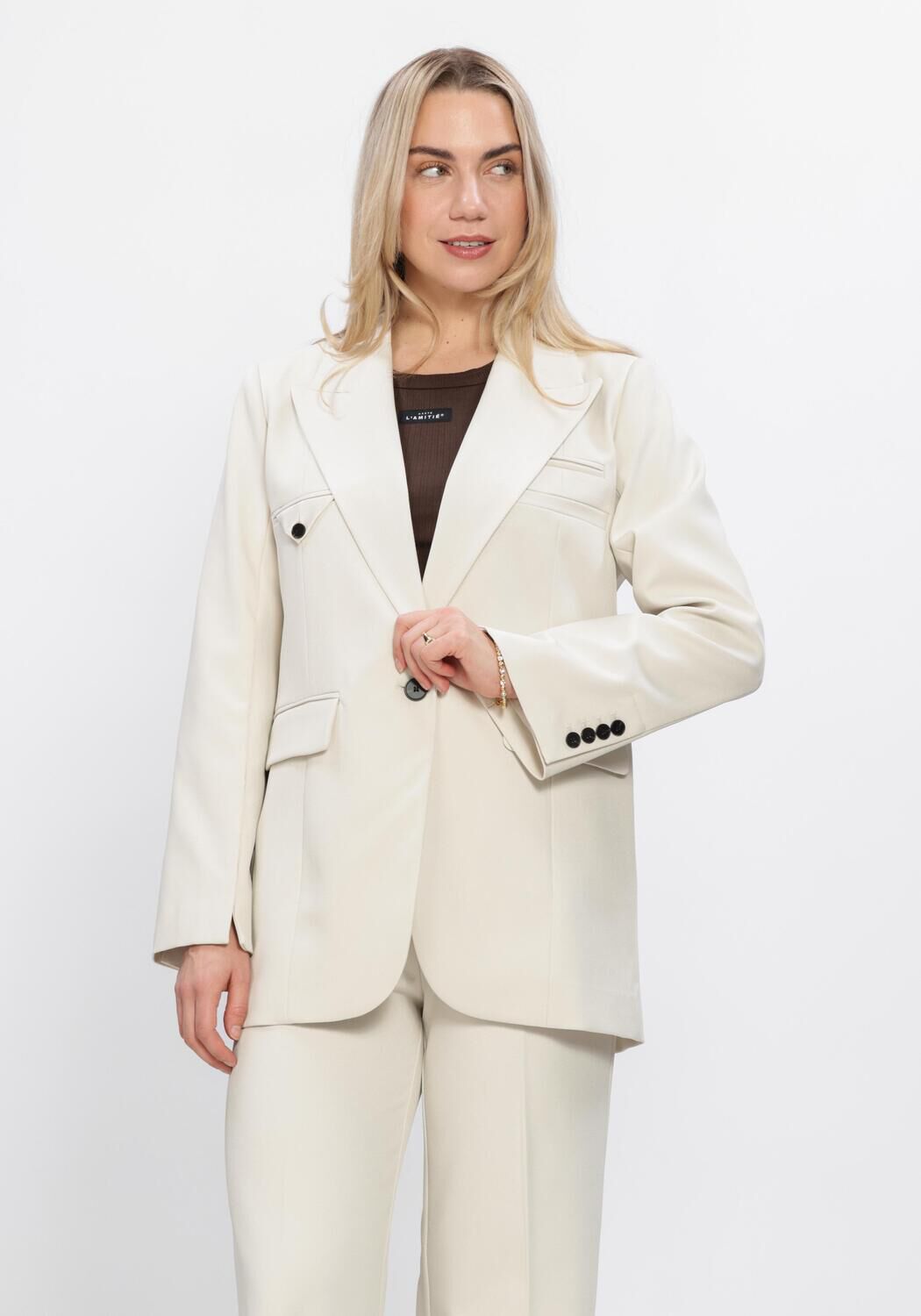 Haute L'Amitié Blazer Dames Premiere Hook Blazer, Maat: XL, Kleur: Gebroken wit afbeelding 1