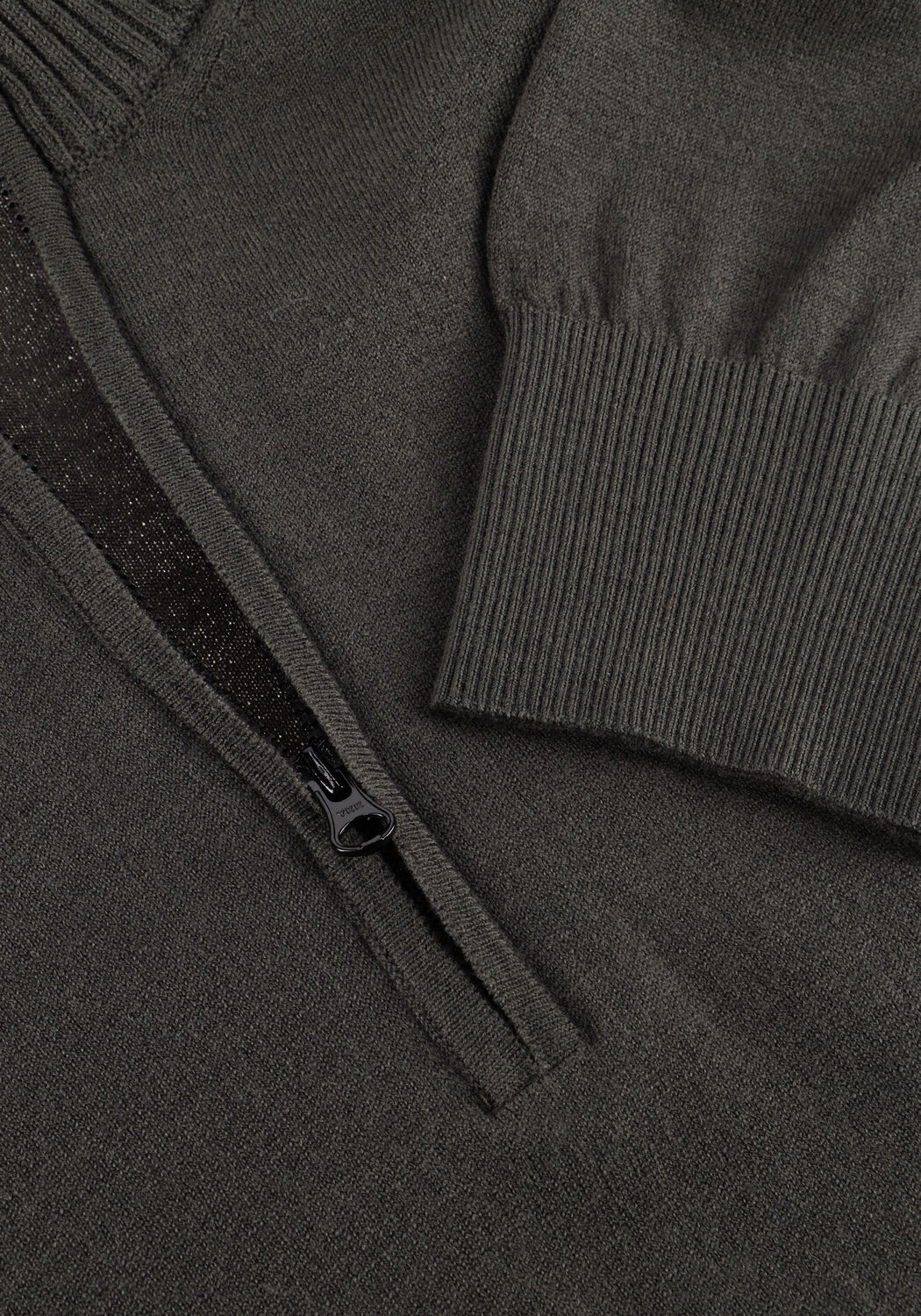 Donkergrijze CP COMPANY Trui KNITWEAR POLO COLLAR IN MERINO WOOL - large