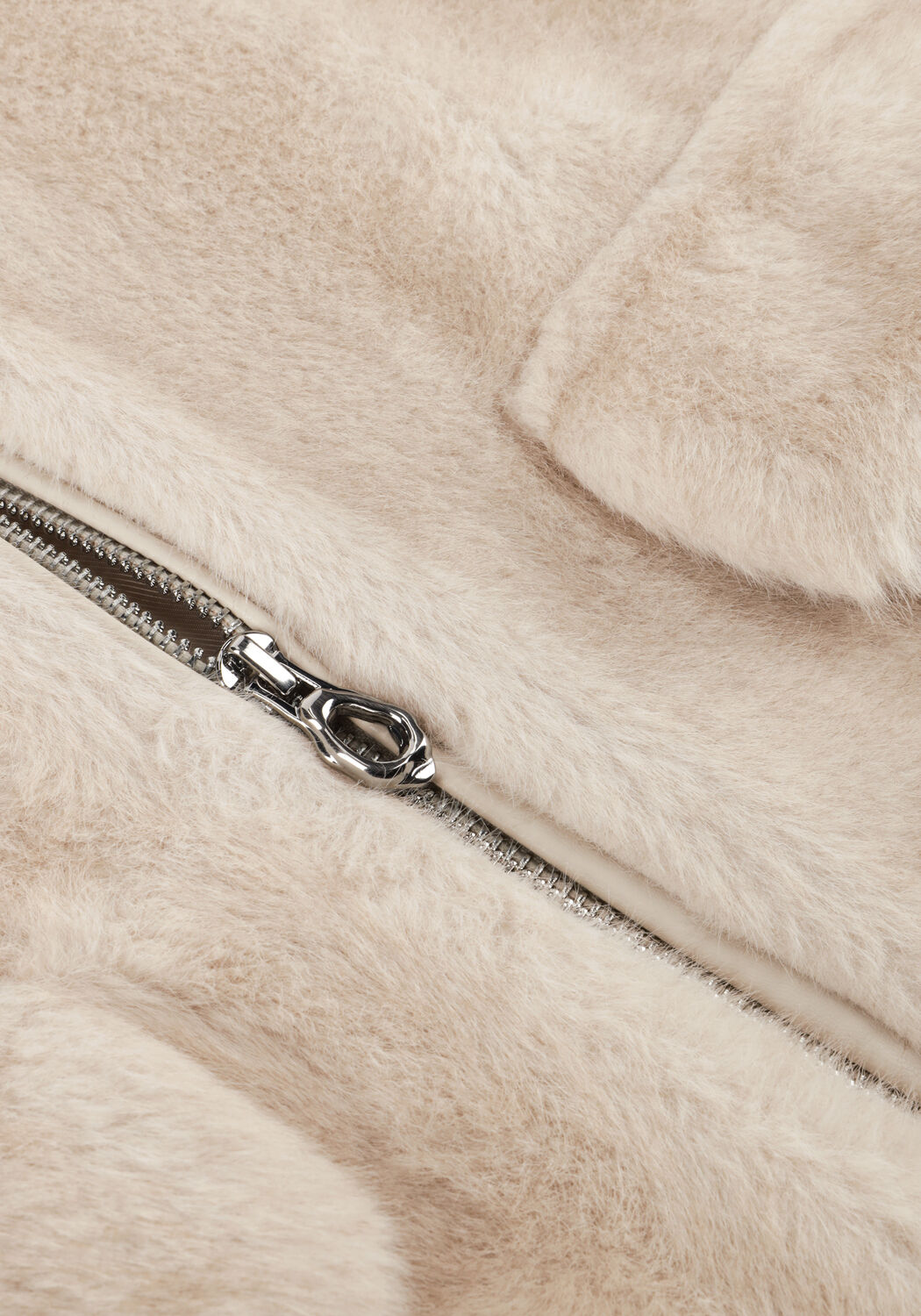 Creme DANTE6 Faux fur jas ENTITY FAUX FUR BOMBER JACKET - large