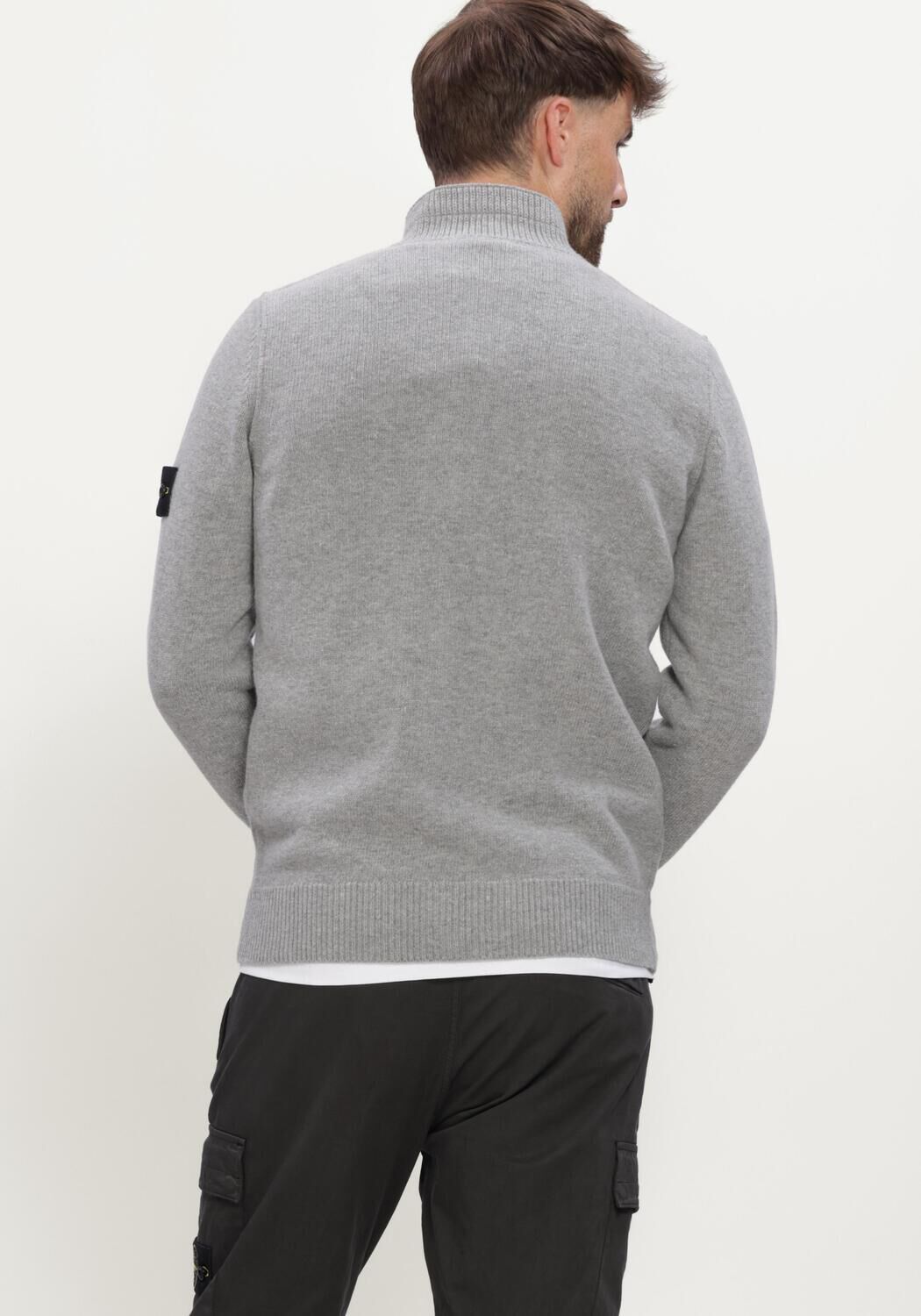 Grijze STONE ISLAND Trui LS POLO S00A3 - large