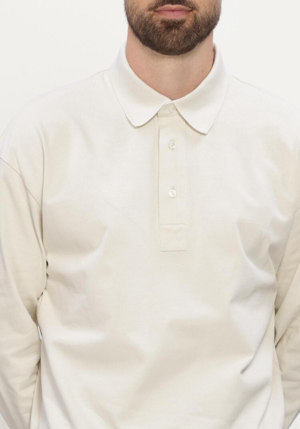 Ecru AMI PARIS Polo POLO WITH HERITAGE AMI PARIS LABEL - large