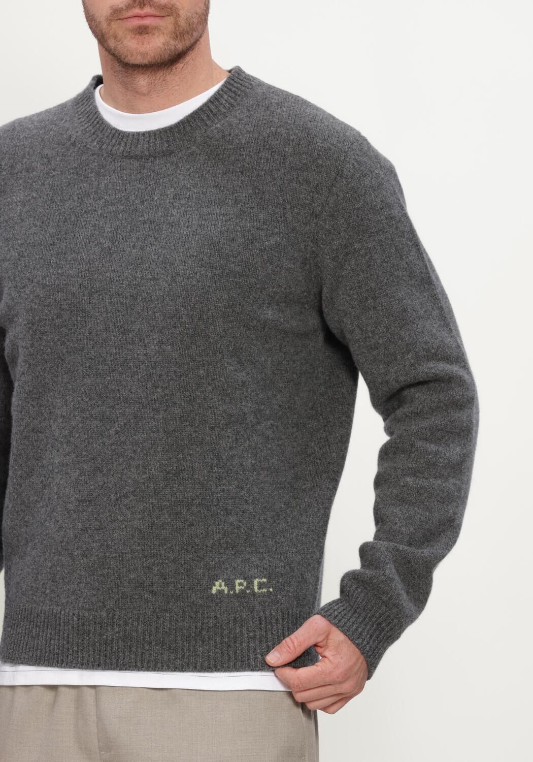 Donkergrijze APC Trui PULL EDMOND - large