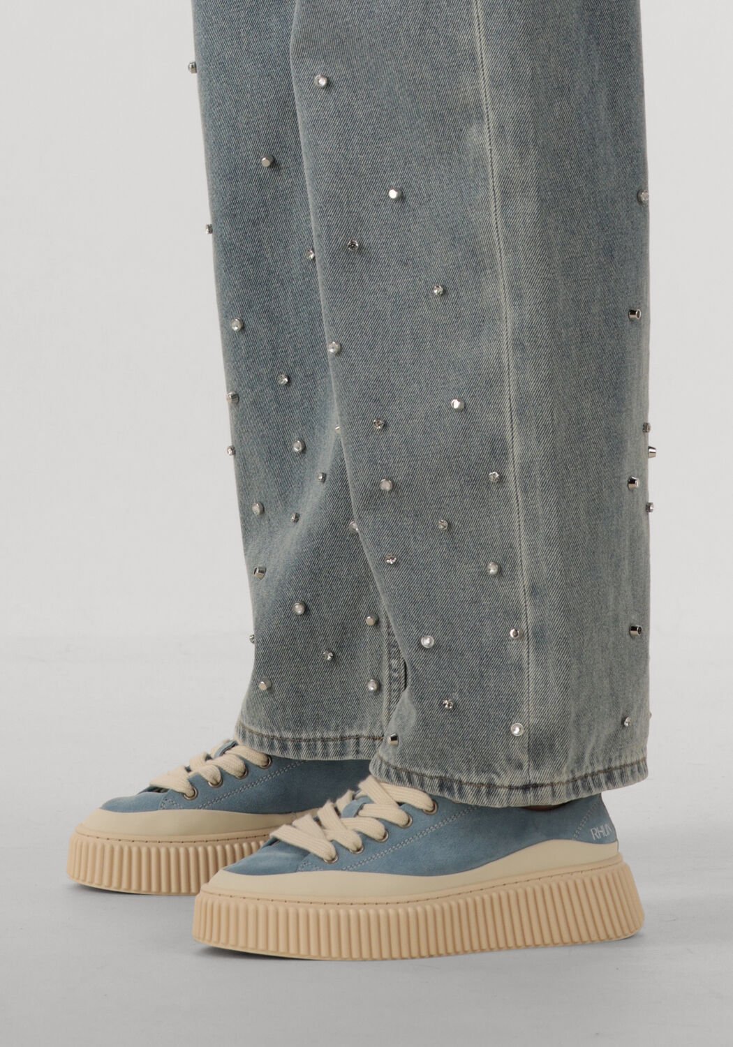 Lichtblauwe RHUN Lage sneakers 3250 TREBLE - large