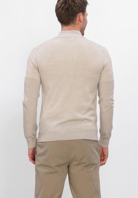 Beige PROFUOMO Trui PULLOVER HALF ZIP EXTRAFINE MERINO - large