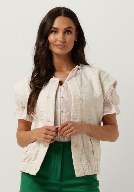 Beige MINUS Vest AVANA BOUCLE VEST - large