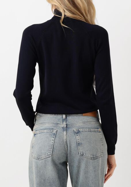 Donkerblauwe SUMMUM Coltrui SWEATER TURTLE NECK BASIC KNIT - large