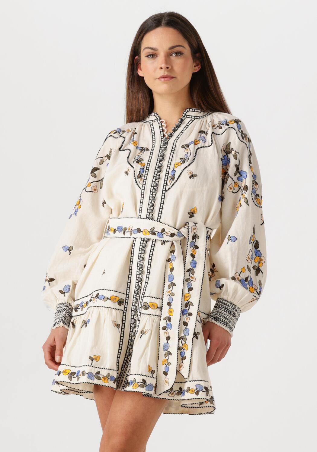 Scarlett Poppies Mini Jurk Dames Fiucci Short Dress, Maat: M, Kleur: Ecru afbeelding 1