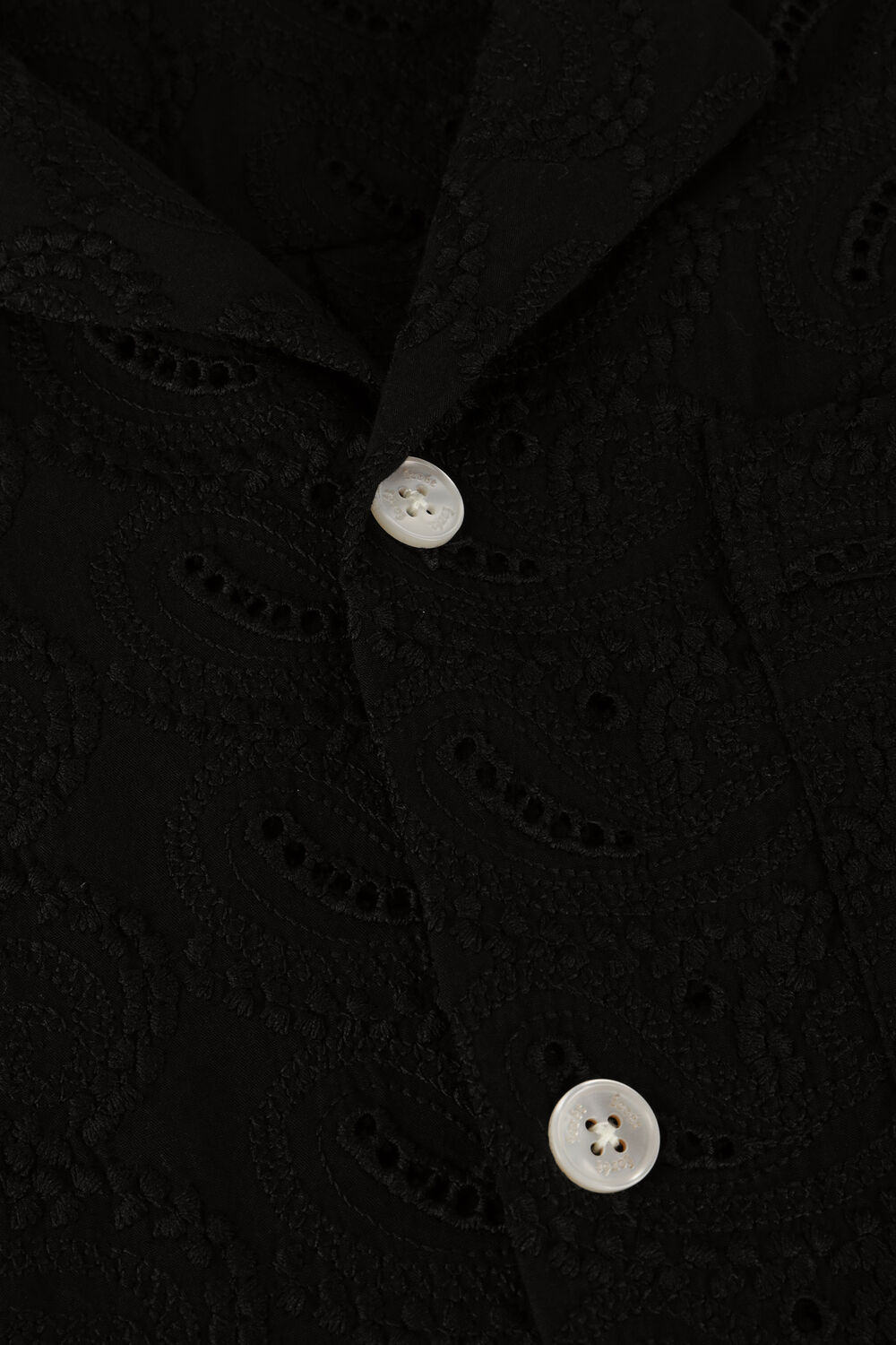 Zwarte FOR&Eacute;T Casual overhemd LEO PAISLEY SHIRT - large