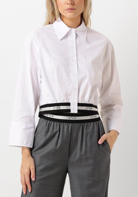 Witte CO'COUTURE Blouses COTTON CRISP LOGO CROP SHIRT - large