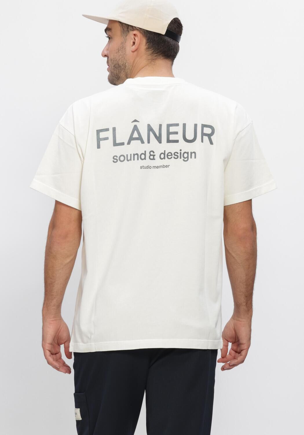 Creme FLANEUR T-shirt SOUND + DESIGN LONGSLEEVE WASHED - large