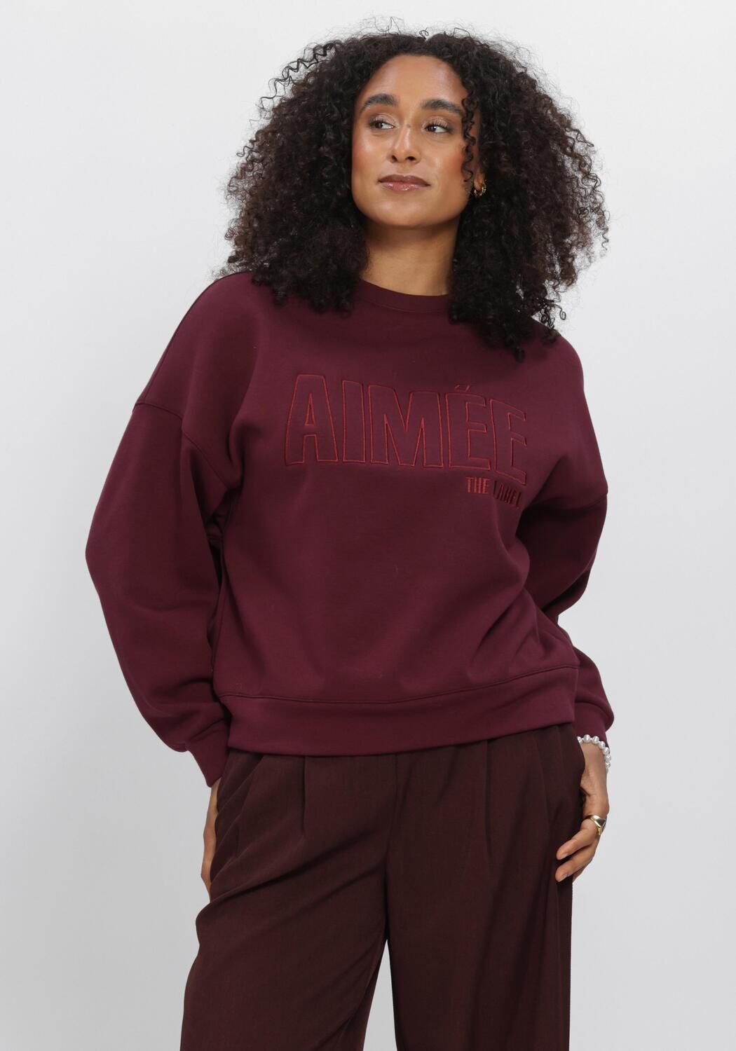 Bordeaux AIMEE THE LABEL Truien/vesten BRAZILW6 SWEATER - large