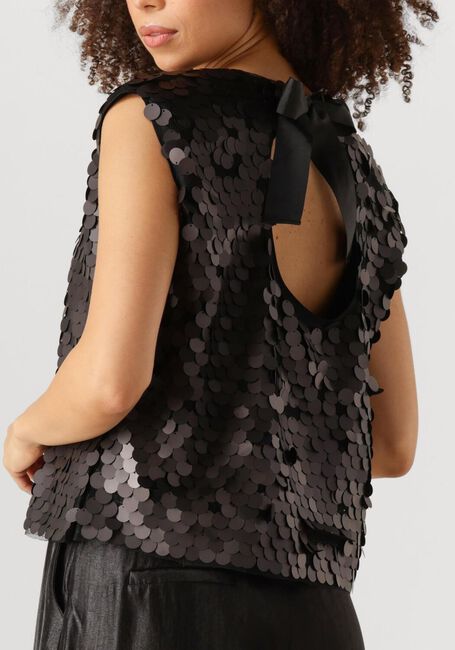Zwarte CO'COUTURE Top MAXI CC SEQUIN BO BLOUSE - large
