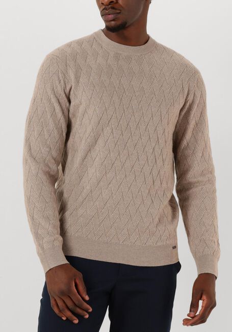 Zand GENTILUOMO Trui ROUND LS - large
