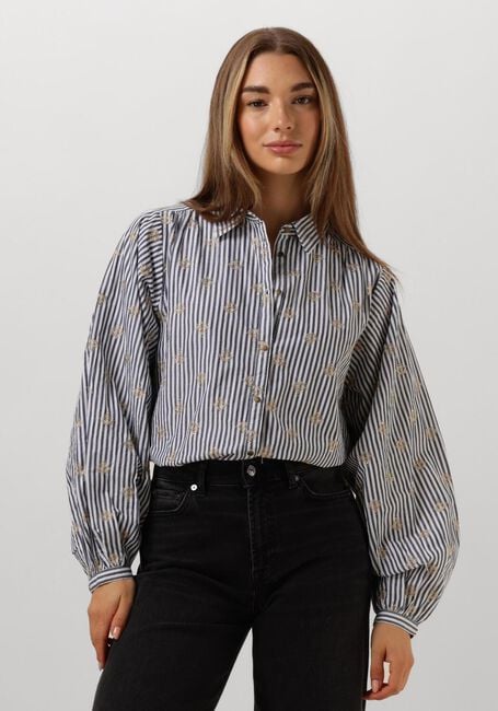 Witte SUMMUM Blouses BLOUSE SCATTERED EMBROSTRIPE - large