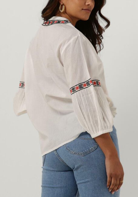Witte SUMMUM Blouses BLOUSE COTTON VOILE EMBROIDERED - large