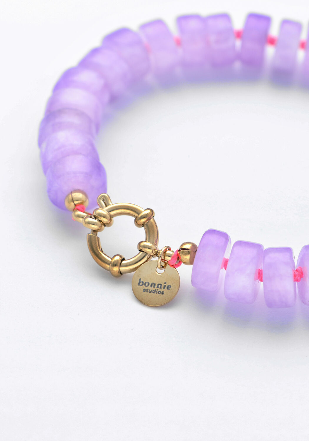 Goudkleurig BONNIE STUDIOS Sieraad PHIL PURPLE BRACELET - large