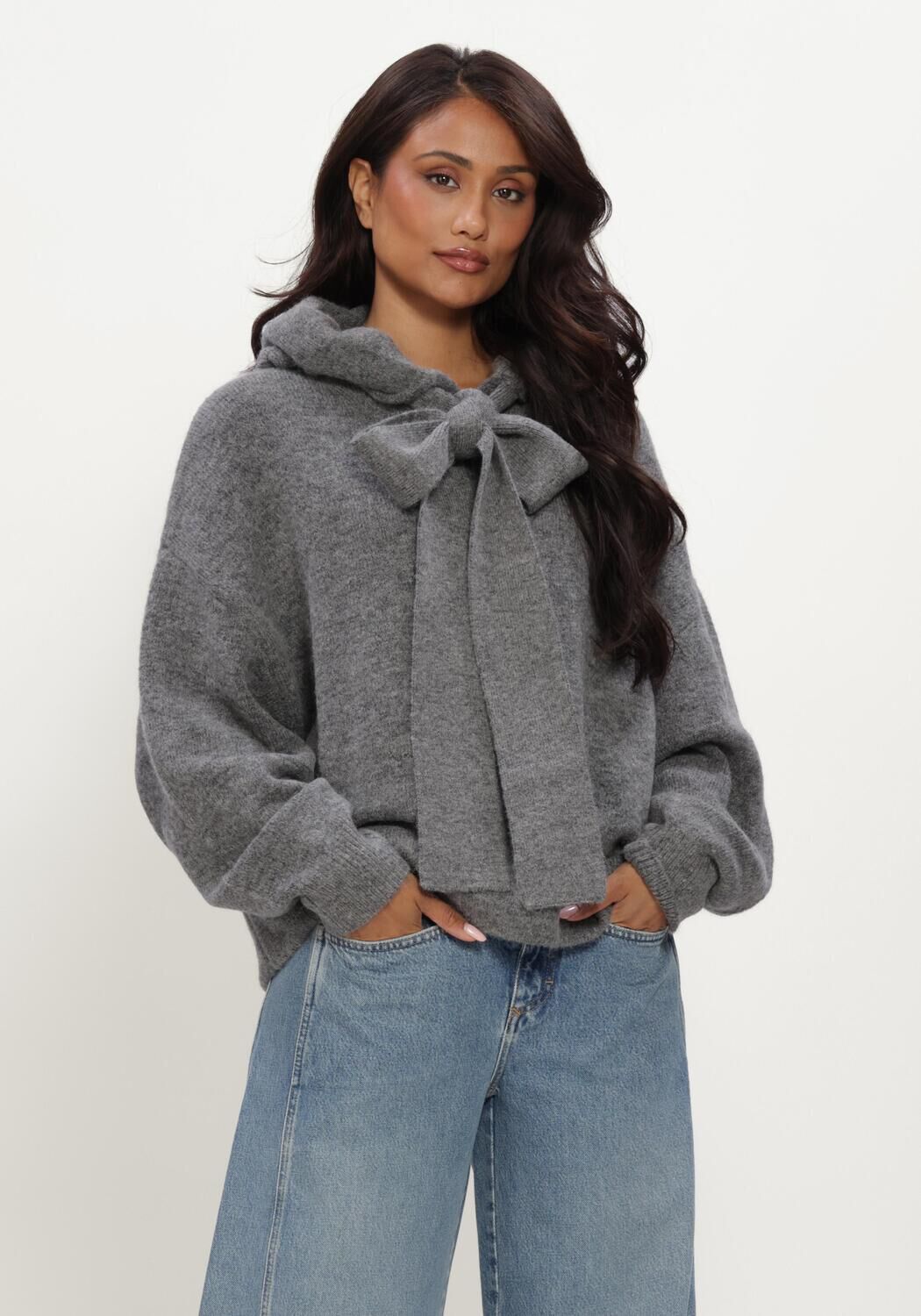 Closed Closed Trui Dames Hoody With Bow Tie