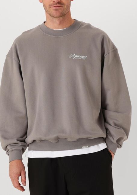 Grijze REPRESENT Sweater OWNERS CLUB SCRIPT SWEATER - large