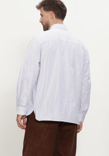 Blauwe APC Casual overhemd CHEMISE MATEO LOGO - large