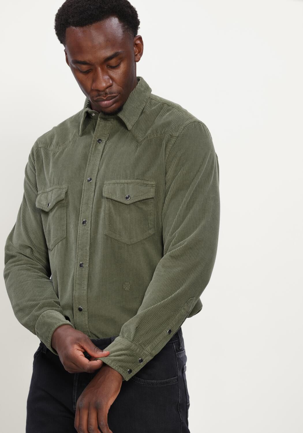 Groene JACOB COHEN Overshirt CAMICIA WESTERN - large