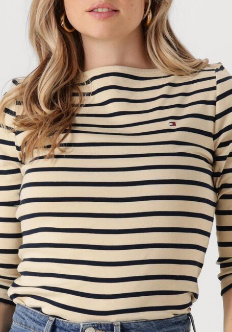 Witte TOMMY HILFIGER T-shirt SLIM CODY BOAT-NK 3/4SLV - large