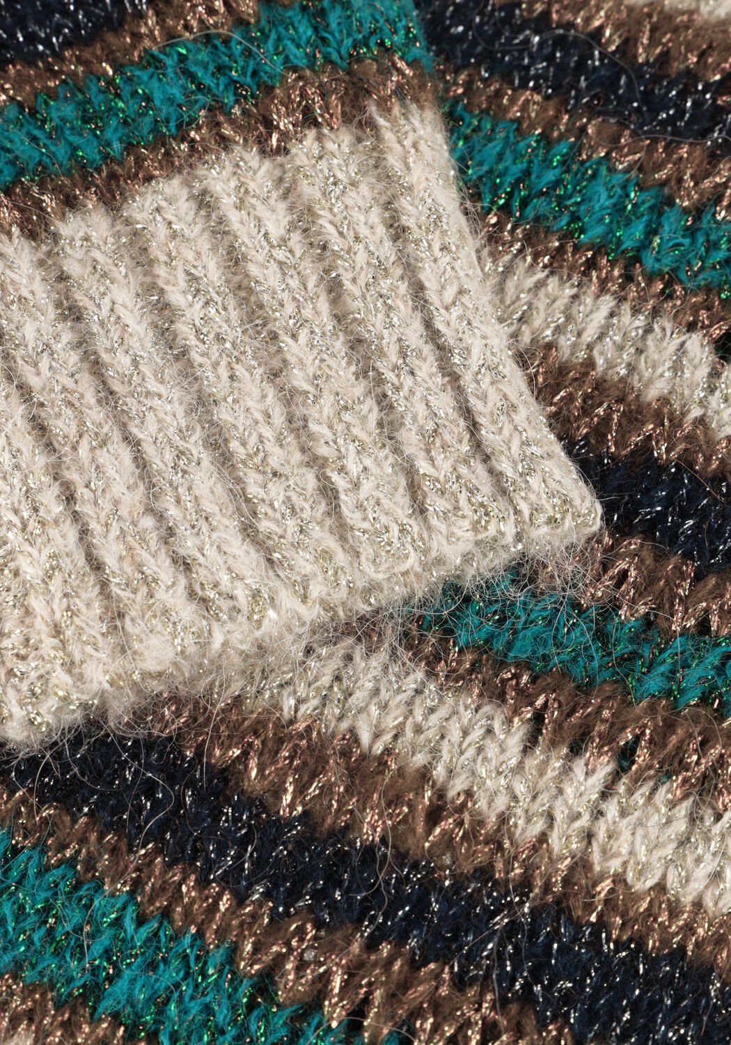 Multi SUMMUM Trui SWEATER MULTI COLOUR ALPACA LUREX KNIT - large