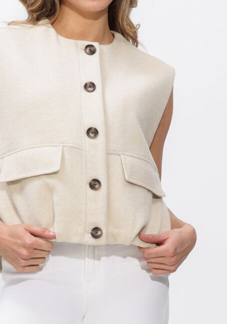 Ecru STUDIO AR Bodywarmer DANIELA WOOL BLEND - large