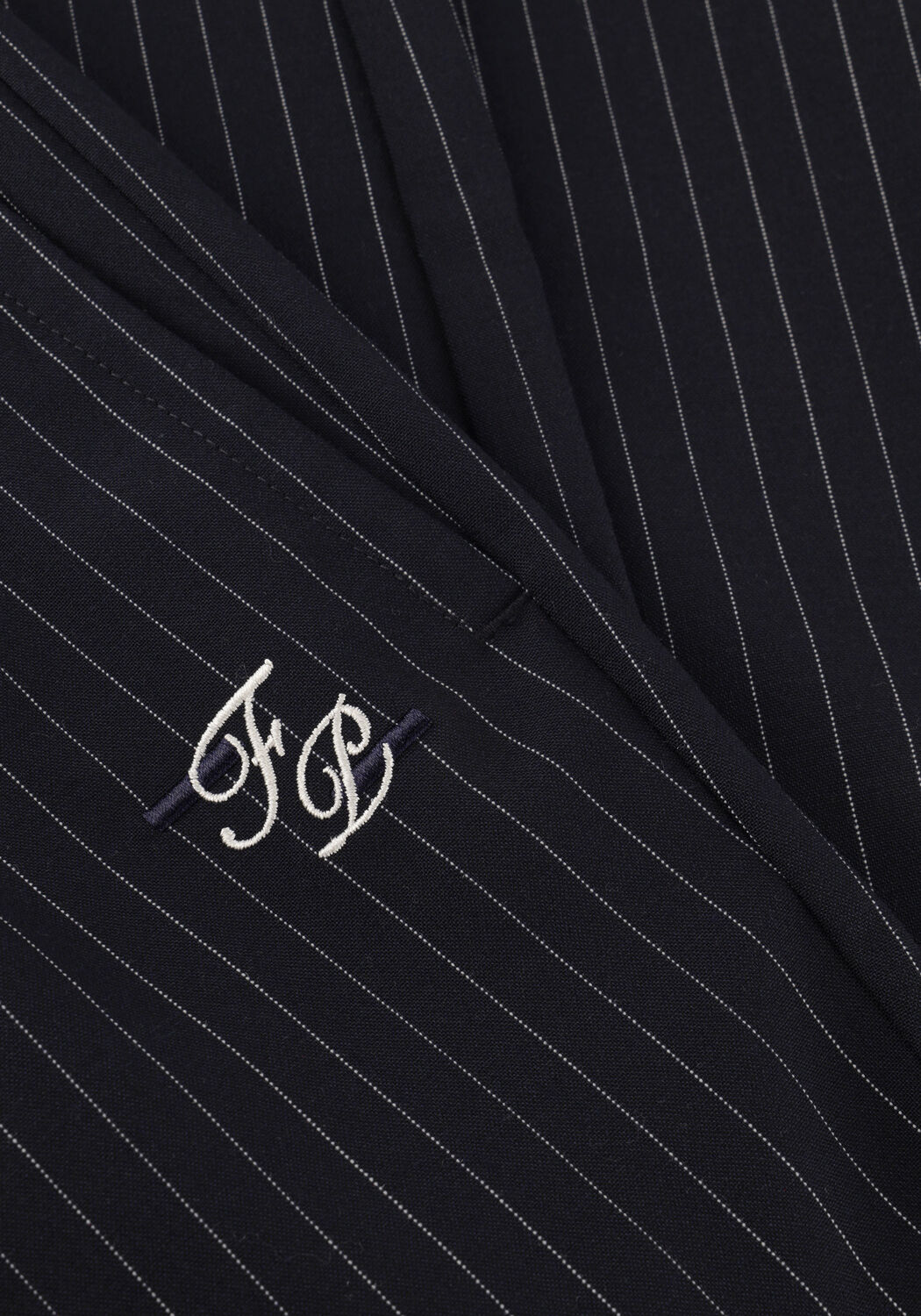 Blauwe FILLING PIECES Chino COACH PANTS PINSTRIPE - large