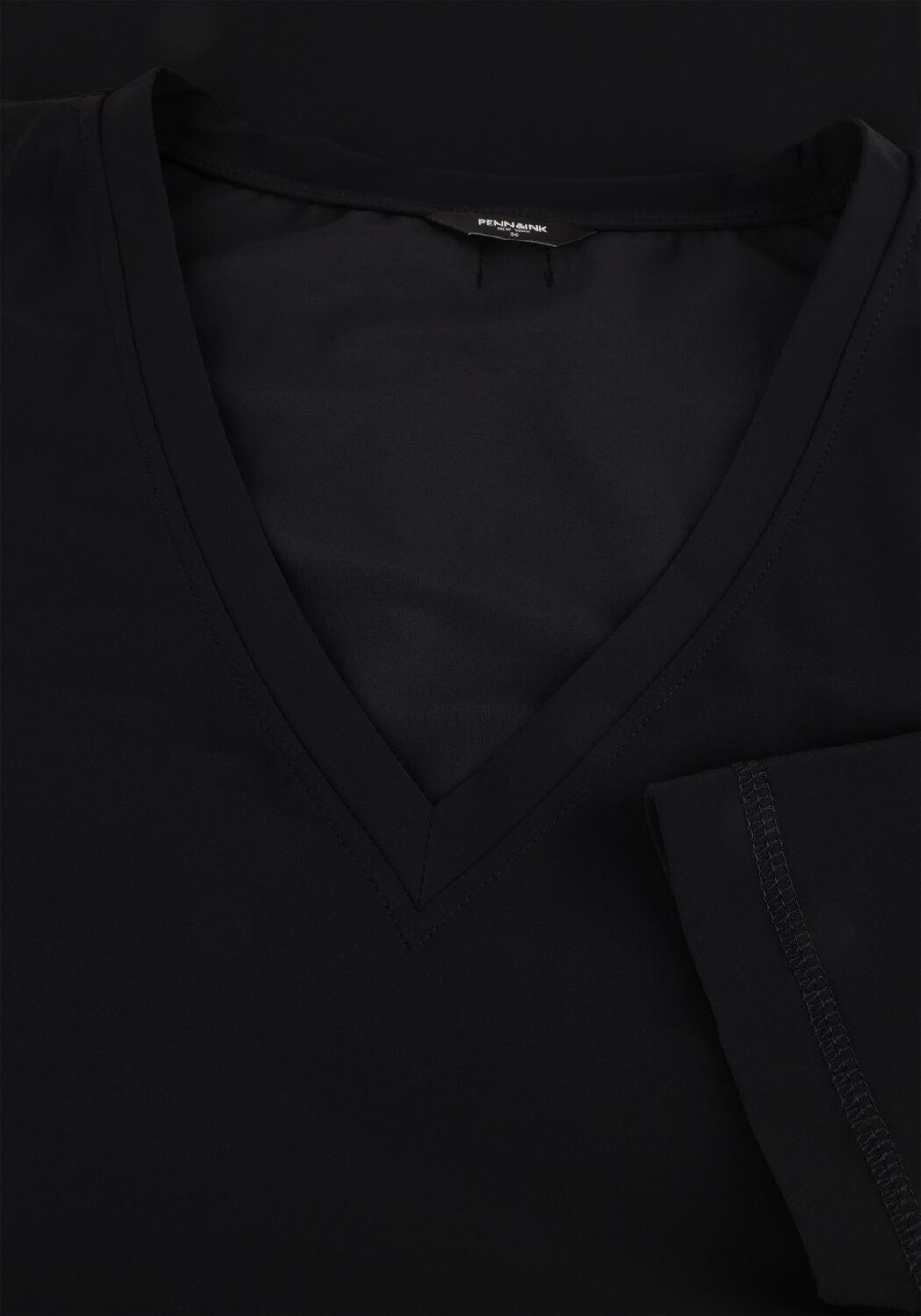 Zwarte PENN & INK Midi jurk BLAKE - large