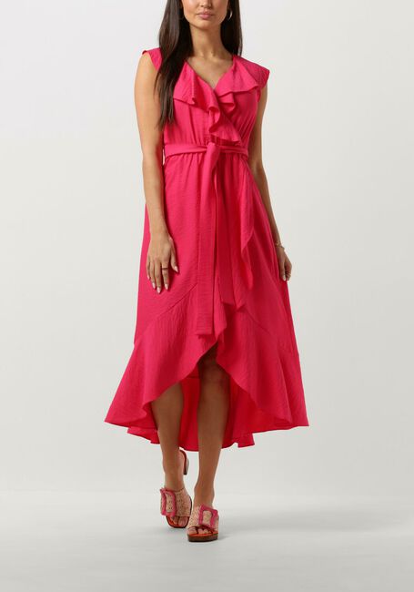 Roze ACCESS Midi jurk SLEEVELESS DRESS WITH RUFFLES - large