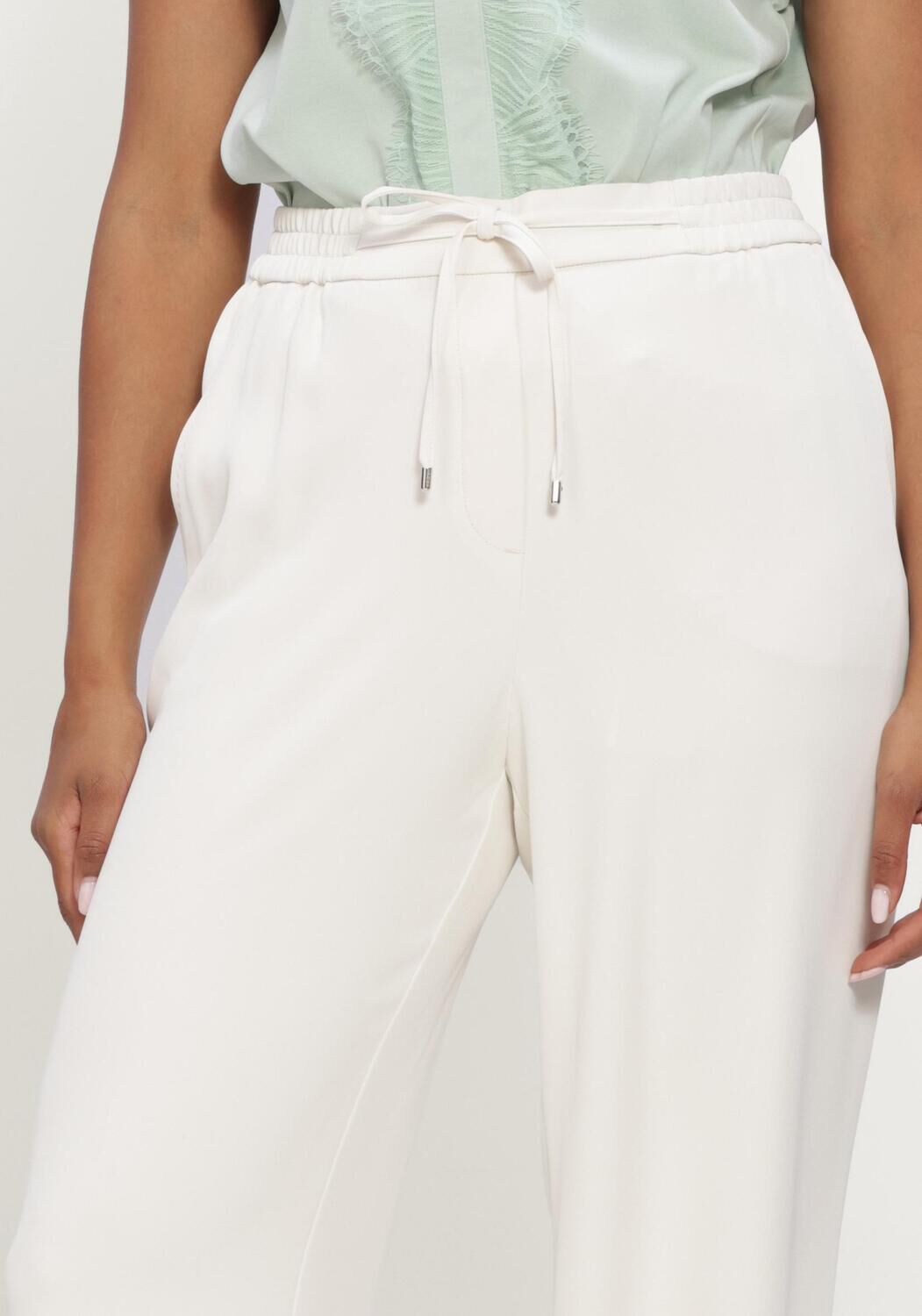 Ecru MARC CAIN COLLECTION Wijde broek PANTALON WASHINGTON - large