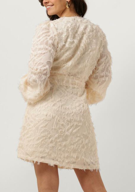 Ecru AAIKO Mini jurk ELOISE FRINGE PES 589 - large