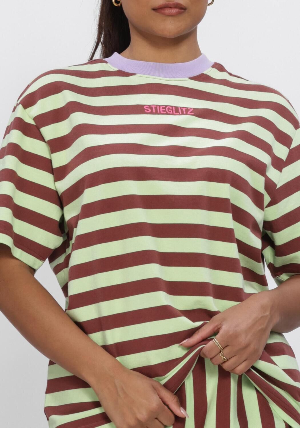 Groene STIEGLITZ T-shirt JOANA REGULAR T SHIRT - large