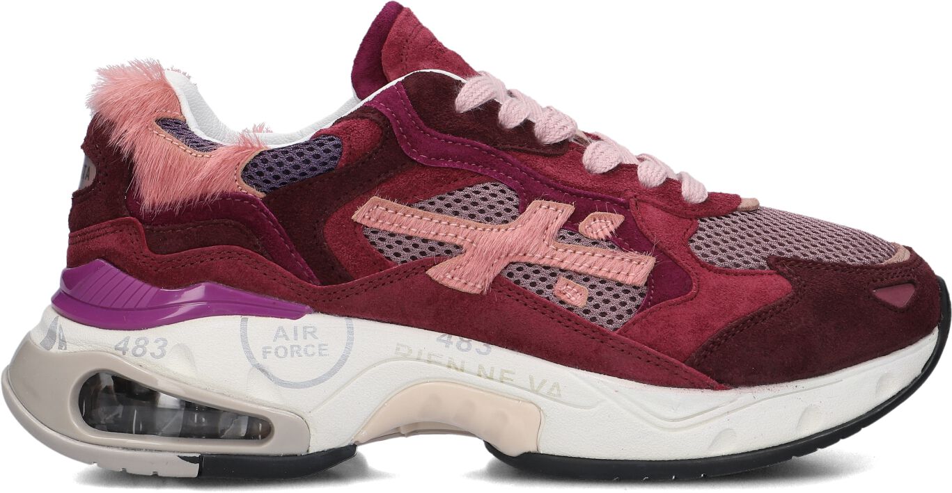 Premiata Lage Sneakers Dames Sharky-d, Maat: 39, Materiaal: Suède, Kleur: Rood afbeelding