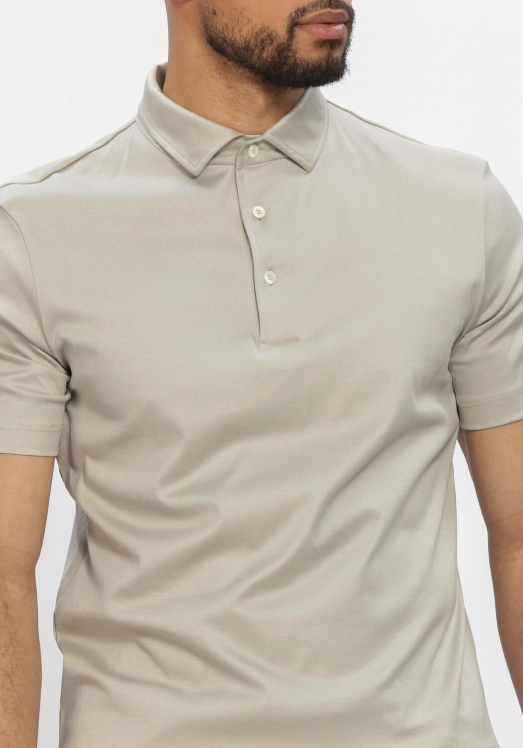 Grijze VALENZA Polo SUPIMA POLO SCHILLER COLLAR S/S - large