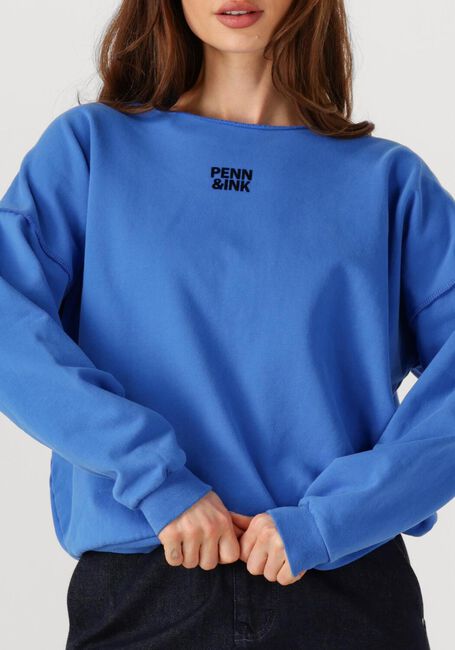 Blauwe PENN & INK Trui SWEATER W25F1703 - large