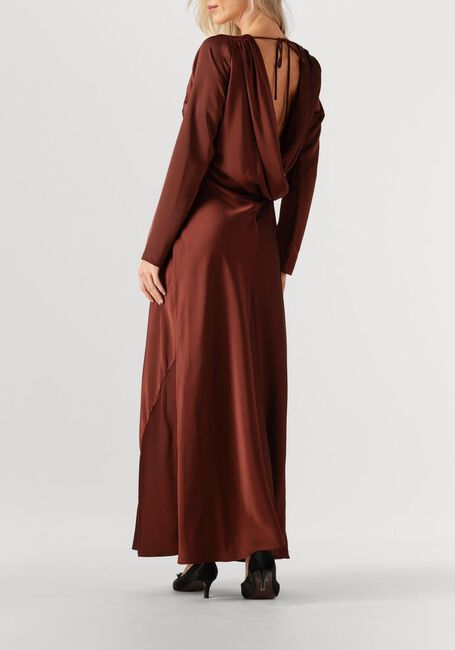 Bruine CO'COUTURE Midi jurk SAFIRACC WATERFALL BACK DRESS - large