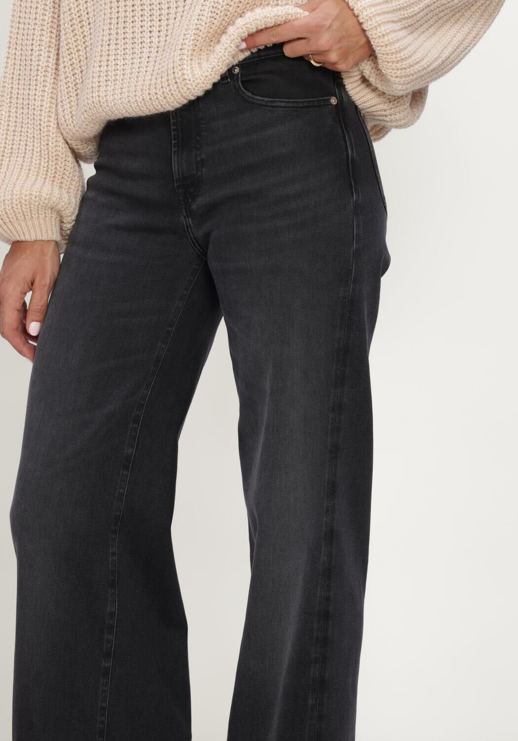 Donkerblauwe 7 FOR ALL MANKIND Flared jeans LOTTA INKSTORM - large